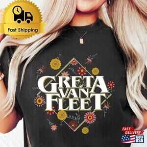 Floral Greta Van Fleet Shirt Retro Musical Boho Retro Musician Unisex